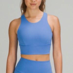 Lululemon Wunder Train Bra in Blue Nile